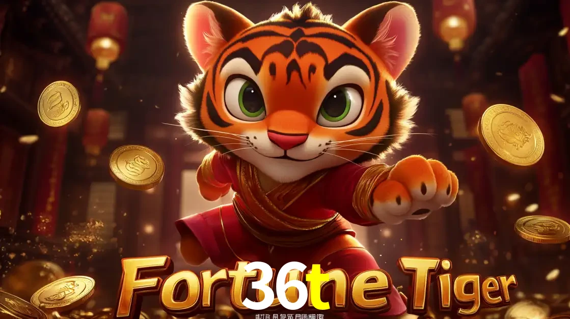 O carismático mascote do jogo de slot Fortune Tiger, um tigre fofo em pose de artes marciais, pronto para trazer sorte e multiplicadores de ganhos no cassino online 36t.